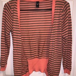 Windsor Coral/Olive Sweater Cardigan